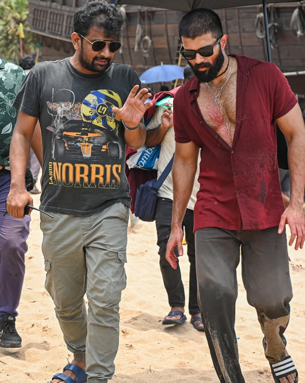 Filming an action sequence for Kingdom Telugu Movie 2025